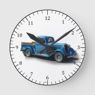 1935 Uhr der blauen LKW-Wanduhr