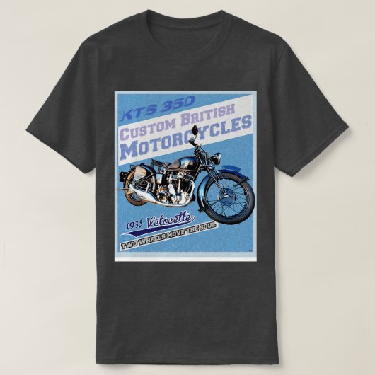 1935 Velocette Britische Motorräder T-Shirt (Design vorne)