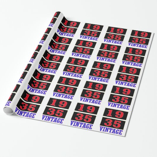 1935 Vintage Geschenkpapier (Ungerollt)