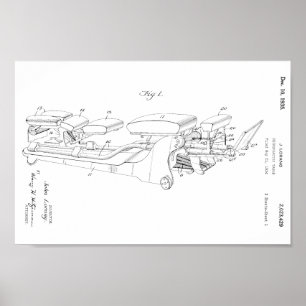1935 Vintager Chiropraktischer Tisch Patentkunst P Poster
