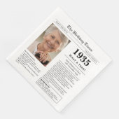 1935 Zeitungs-Geburtstag Serviette (Ecke)