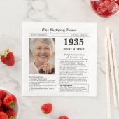 1935 Zeitungs-Geburtstag Serviette (Beispiel)