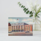 1936 Atlantic City Bahnhof PRSL Postkarte (Stehend Vorderseite)