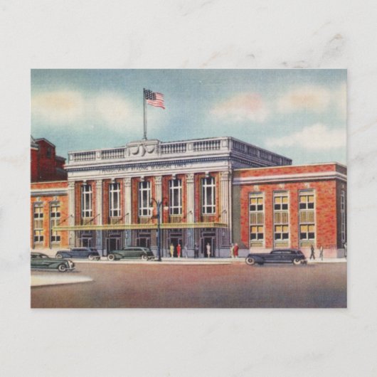 1936 Atlantic City Bahnhof PRSL Postkarte (Vorderseite)