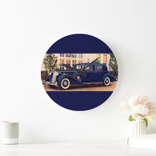 1936 Blau Packard Große Wanduhr (Zuhause)