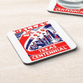 1936 Dallas Texas Centennial Getränkeuntersetzer (Linke Seite)