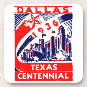 1936 Dallas Texas Centennial Getränkeuntersetzer