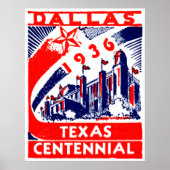 1936 Dallas Texas Centennial Poster (Vorne)
