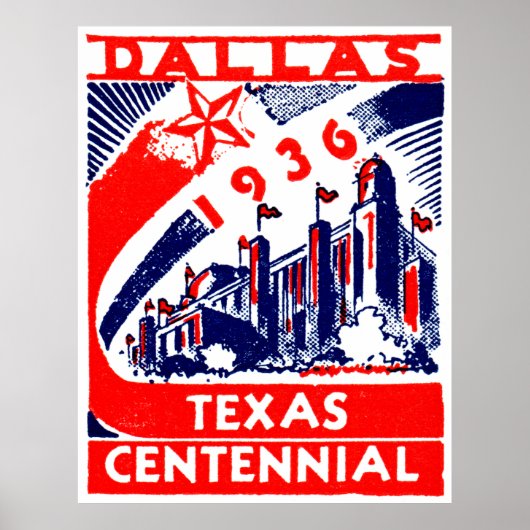 1936 Dallas Texas Centennial Poster (Vorne)