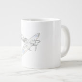 1936: Farbe des Spitfire-Kampfflugzeugs Jumbo-Tasse (Vorderseite Rechts)