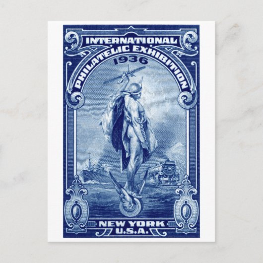1936 Internationale PhilatelieExpo New York Postkarte (Vorderseite)