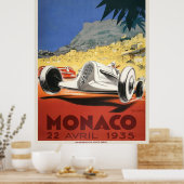 1936 Monaco Grand Prix Vintage Poster (Küche)