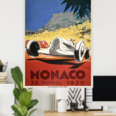 1936 Monaco Grand Prix Vintage Poster (Heimbüro)