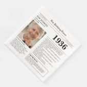1936 Newspaper Birthday Paper Napkin Serviette (Ecke)