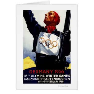 1936 olympisches Winter-Spiel-Anzeige-Plakat