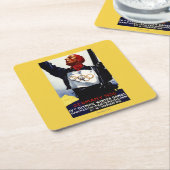 1936 olympisches Winter-Spiel-Anzeige-Plakat Rechteckiger Pappuntersetzer (angewinkelt)