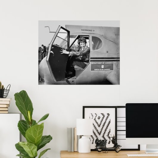 1936 PORTRAIT von AMELIA EARHART Poster (Heimbüro)