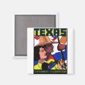 1936 Texas Centennial Magnet (Vorderseite/Rückseite)