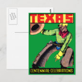 1936 Texas Centennial Postkarte (Vorne/Hinten)