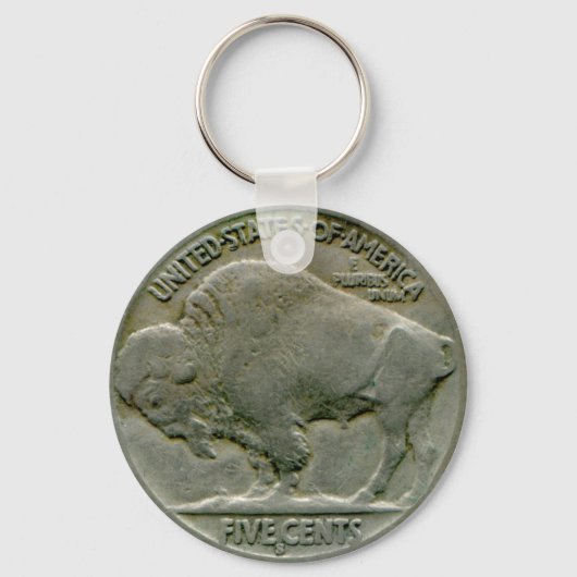 1936 US-Schlüsselanhänger "Buffalo"-Nickel-Schwanz Schlüsselanhänger (Vorderseite)