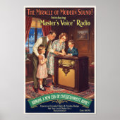 1936 Vintage Master's Voice Radio Advertising Poster (Vorne)
