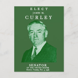 1936 Wahl Curley zum Kongress Postkarte