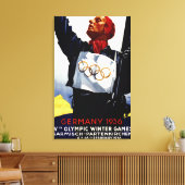 1936 Werbeplakat für Olympische Winterspiele Leinwanddruck (Insitu (Wohnzimmer))