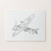 1936 WWII Spitfire-Kampfflugzeug-Farben Puzzle (Horizontal)