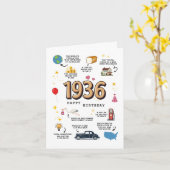 1936Geburtstagskarte für Vater oder Mama Karte (Gelbe Blume)