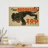 1937 Besuch Brookside Zoo WPA Poster (Küche)