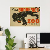 1937 Besuch Brookside Zoo WPA Poster (Heimbüro)