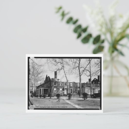 1937 Burlington Landkreis Almshouse, New Lisbon, N Postkarte (Stehend Vorderseite)