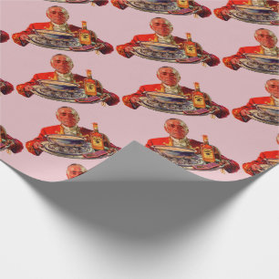 1937 Butler mit Tray und Golden Wedding Whiskey Geschenkpapier