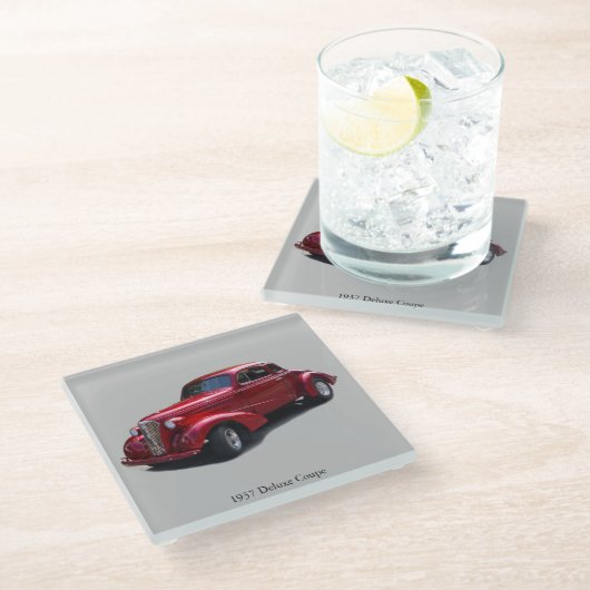 1937 Deluxe Coupe Glas Untersetzer (Schrägansicht)