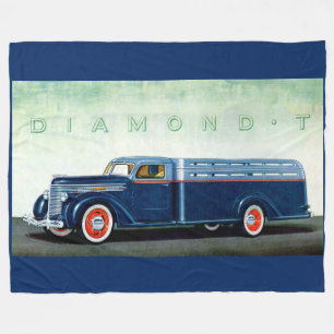 1937 Diamond-T-Blue LKW Fleecedecke