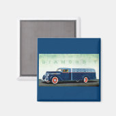 1937 Diamond-T-Blue LKW Magnet (Vorderseite/Rückseite)