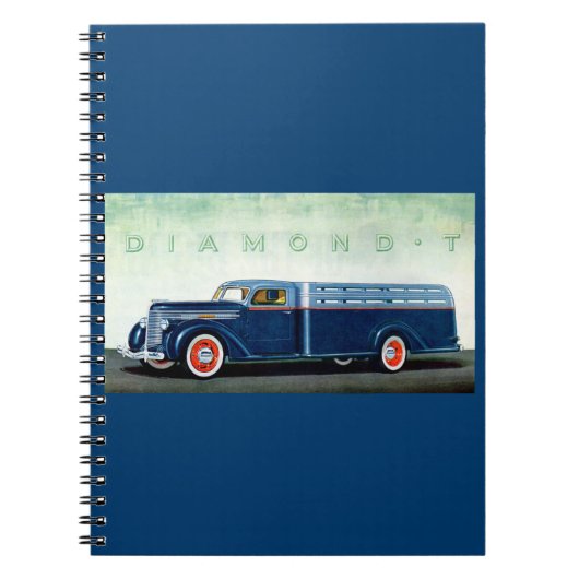 1937 Diamond-T-Blue LKW Notizblock (Vorderseite)
