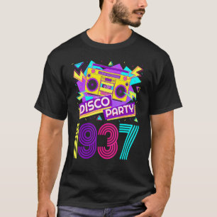 1937 Disco Party Geburtstag 85 Jahre alter Retro V T-Shirt