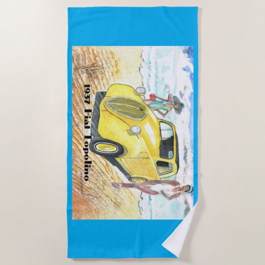 1937 Fiat Topolino Strandtuch (Vorderseite)