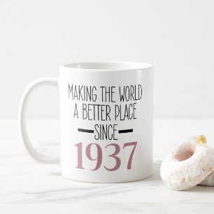 1937 Geburtstag 90 90. Jahr alte Frauen Urgroßmutt Kaffeetasse