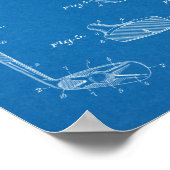 1937 Golf Club Patentkunst Zeichnend Printwerbung Poster (Ecke)