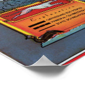 1937 Greyhound Bus Route Karte Poster (Ecke)