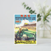 1937 Isle of Man Vintager Rennsport Postkarte (Stehend Vorderseite)