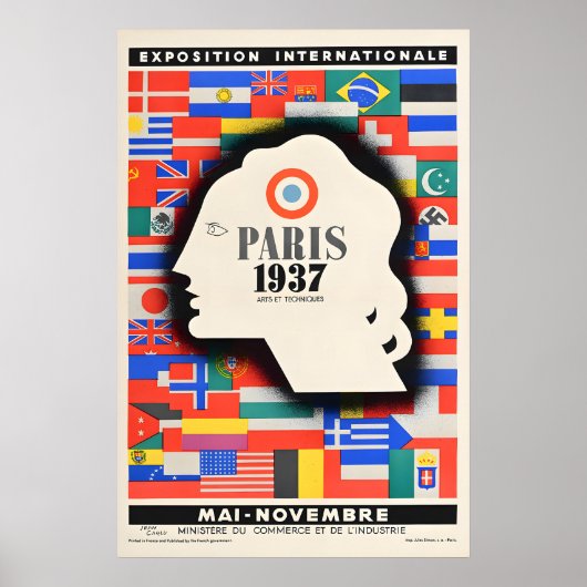 1937 Pariser Ausstellung - Plakatdrucke Poster (Vorne)