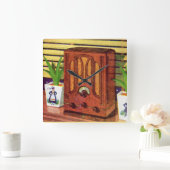 1937 QUADRATISCHE WANDUHR (Zuhause)