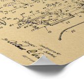 1937 Vintage Chiropraktische Tafelpatente Art Prin Poster (Ecke)