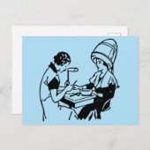 1937 Vintager Schönheitssalon Postkarte (Vorne/Hinten)