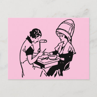 1937 Vintager Schönheitssalon Postkarte