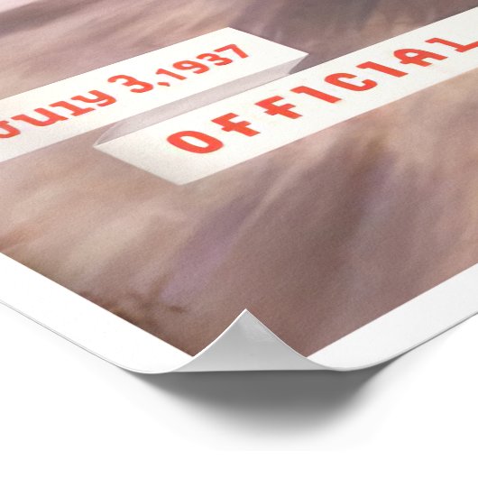 1937 Vintager Vanderbilt Cup Poster (Ecke)