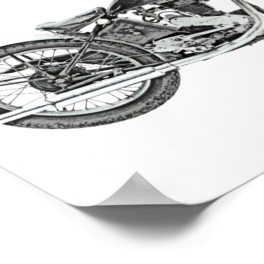 1938 Excelsior Warrior Motorrad Poster (Ecke)